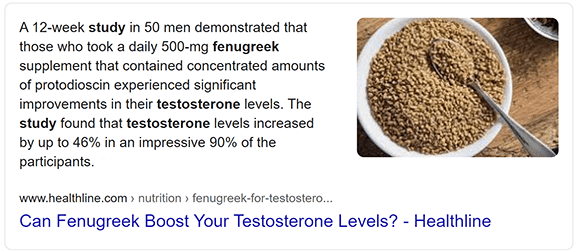 Fenugreek Ingredient Benefits in Testogen