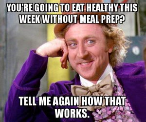 You're going to eat healthy this week